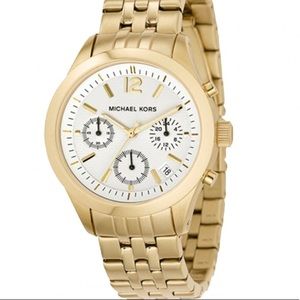 MK Gold Stainless Steel Chrono Ladies Watch